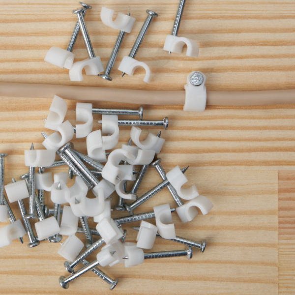 Крепеж кабеля круглый 3 мм, белый (упак. 50 шт.) REXANT