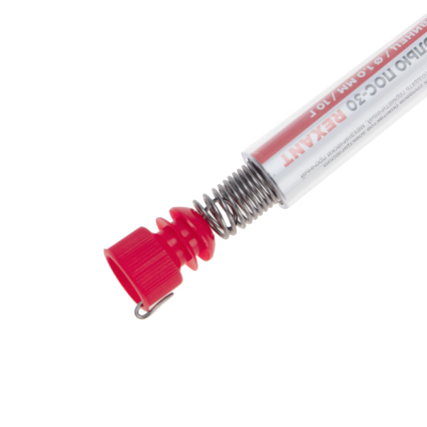 Припой с канифолью ПОС-30, 10г, Ø1мм, (олово 30%, свинец 70%), колба REXANT