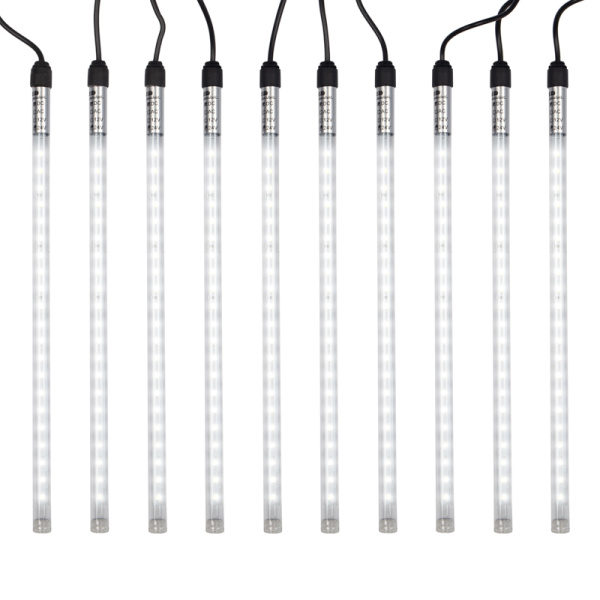 Гирлянда Тающие сосульки 24 В, комплект 10 шт. х 30 см, шаг 100 см, 420 LED, белый, соединяются