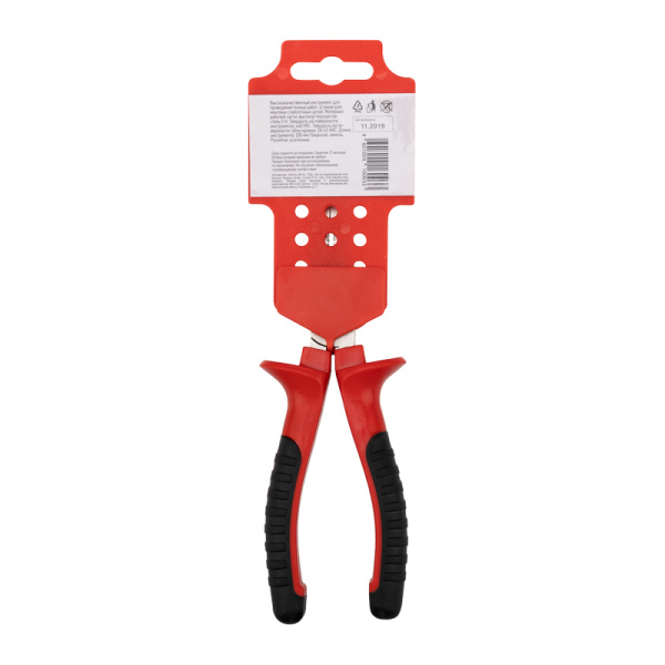 Тонкогубцы изогнутые 200мм никелированные, двухкомпонентные рукоятки REXANT 