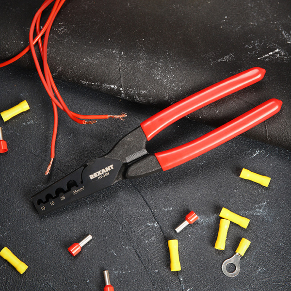 Пресс-клещи для обжима втулочных наконечников 10-35 мм² (HT-35M) REXANT