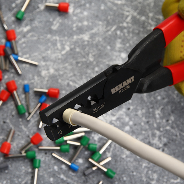 Пресс-клещи для обжима втулочных наконечников 10-35 мм² (HT-35M) REXANT