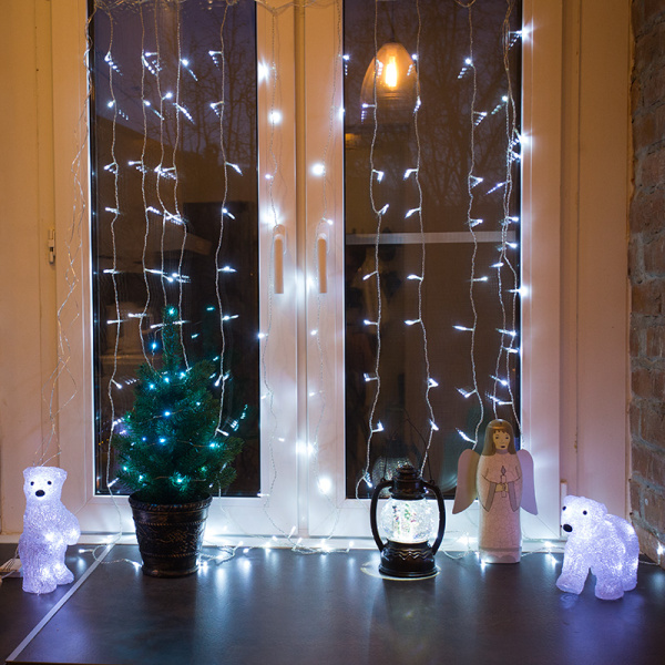 Акриловая светодиодная фигура Медвежонок 12х22х13 см, 4,5 В, 3 батарейки AA (не входят в комплект), 10 светодиодов NEON-NIGHT