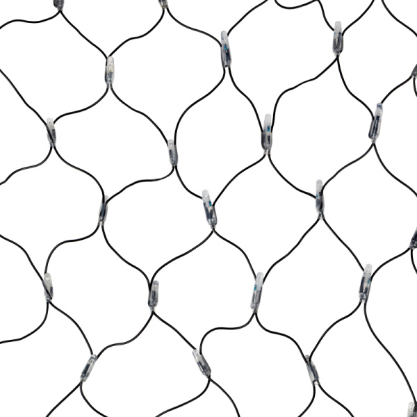 Гирлянда Сеть 2х0,7м, черный ПВХ, 176 LED Красные/Синие (контроллер в комплекте)