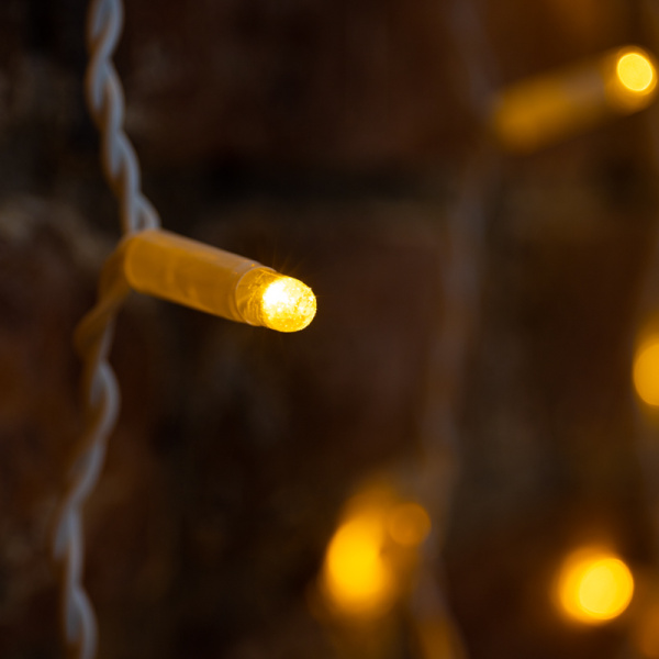 Гирлянда светодиодная Занавес 2х1,5м 360 LED ЖЕЛТЫЙ белый ПВХ IP65 постоянное свечение 230В соединяется NEON-NIGHT шнур в комплекте