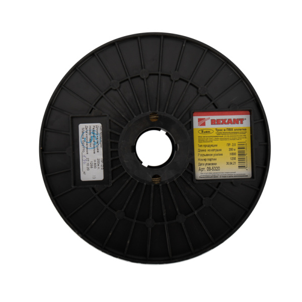 Трос стальной в ПВХ оплетке d=2,0мм, прозрачный (бухта 200м) REXANT