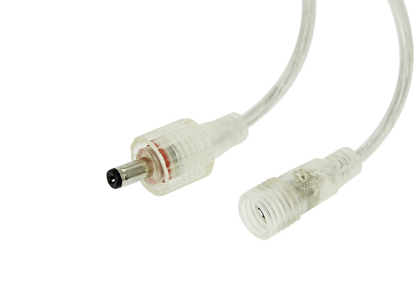 Соединительный кабель (2pin) герметичный (IP67) 2х0.35мм²  прозрачный  REXANT