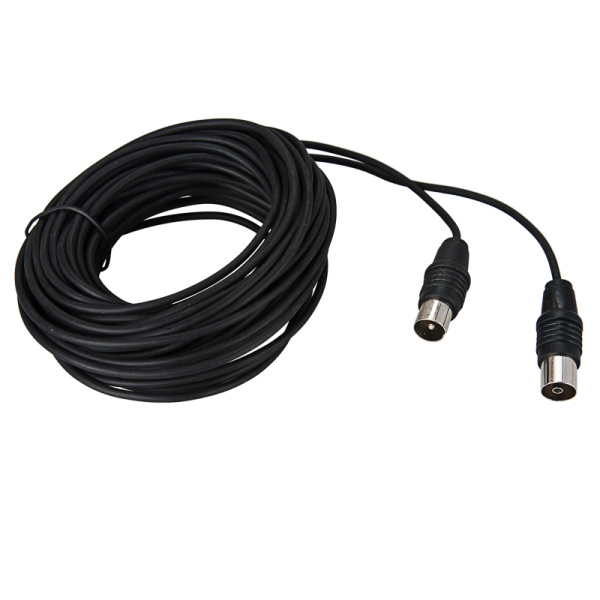 ВЧ-кабель, ТВ-гнездо - ТВ-штекер, 7м, черный REXANT