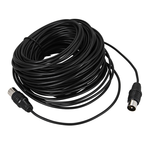 ВЧ-кабель, ТВ-гнездо - ТВ-штекер, 25м, черный REXANT