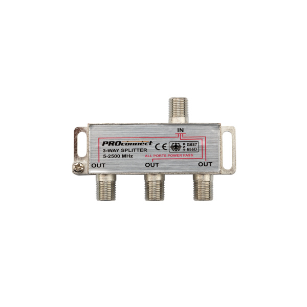 Делитель ТВх3 под F-разъем, 5-2500МГц СПУТНИК PROconnect