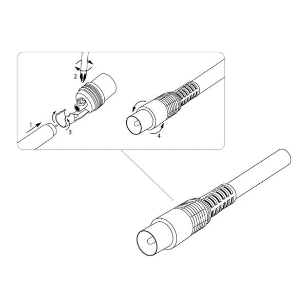 TV-разъем штекер без пайки черный PROconnect