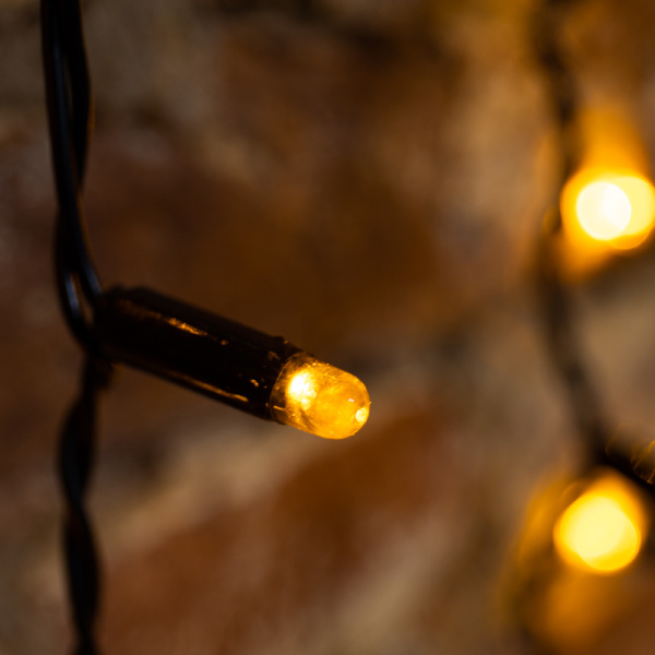 Гирлянда светодиодная Занавес 2х1,5м 360 LED ЖЕЛТЫЙ черный ПВХ IP65 постоянное свечение 230В соединяется NEON-NIGHT шнур в комплекте