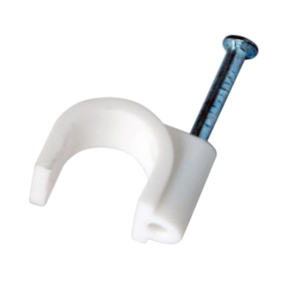 Крепеж кабеля круглый 9 мм, белый (упак. 50 шт)  REXANT