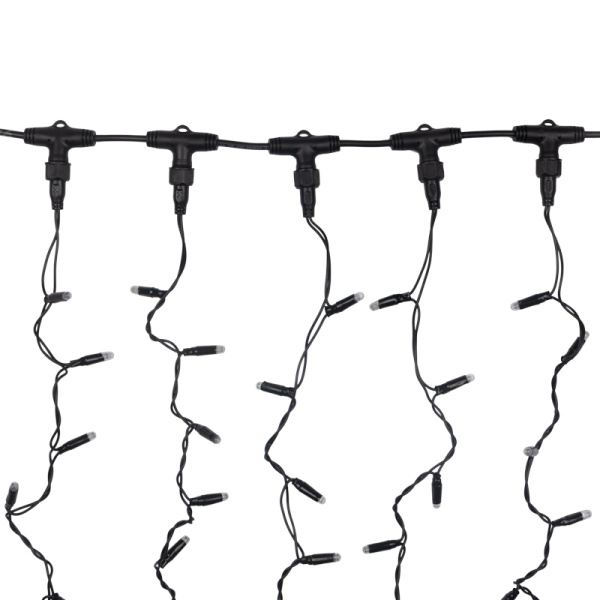 Гирлянда светодиодная Занавес 2х1,5м 360 LED ЗЕЛЕНЫЙ черный ПВХ IP65 постоянное свечение 230В соединяется NEON-NIGHT шнур в комплекте