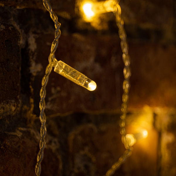 Гирлянда светодиодная Занавес 2х3м 448 LED ТЕПЛЫЙ БЕЛЫЙ прозрачный ПВХ IP65 постоянное свечение 230В соединяется NEON-NIGHT нужен шнур 303-500-1