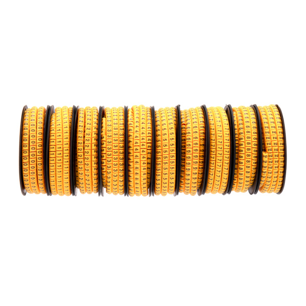 Маркеры на кабель, ø3,6-7,4 мм, цифры 0-9, комплект 10 роликов (EC-2) REXANT