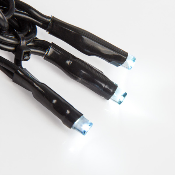 Гирлянда Твинкл Лайт 10 м, 100 LED БЕЛЫЙ, черный ПВХ, IP65, динамика, 230В соединяется NEON-NIGHT (нужен контроллер 217-204)