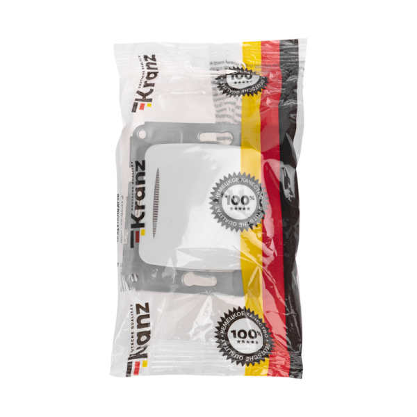 DEA Выключатель 1кл (инд) с/у 10А мех. Бел KRANZ 