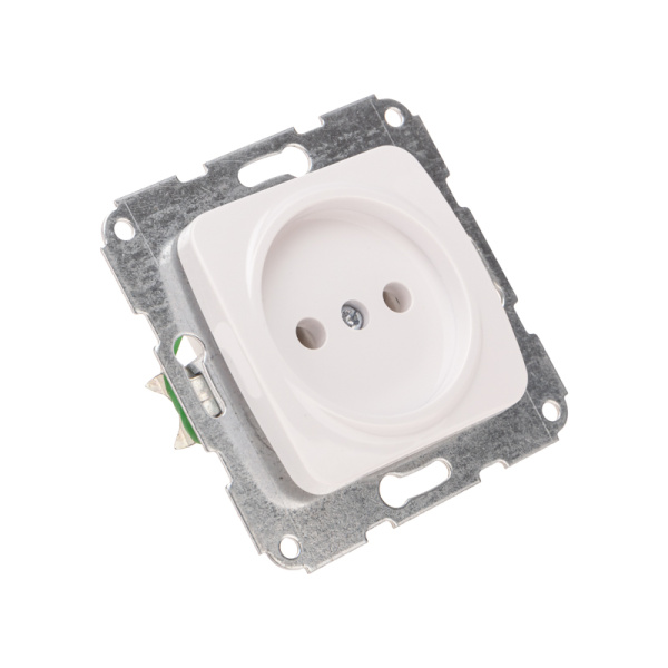 DEA Розетка 1-ая б/з с/у 10А мех. Бел KRANZ  