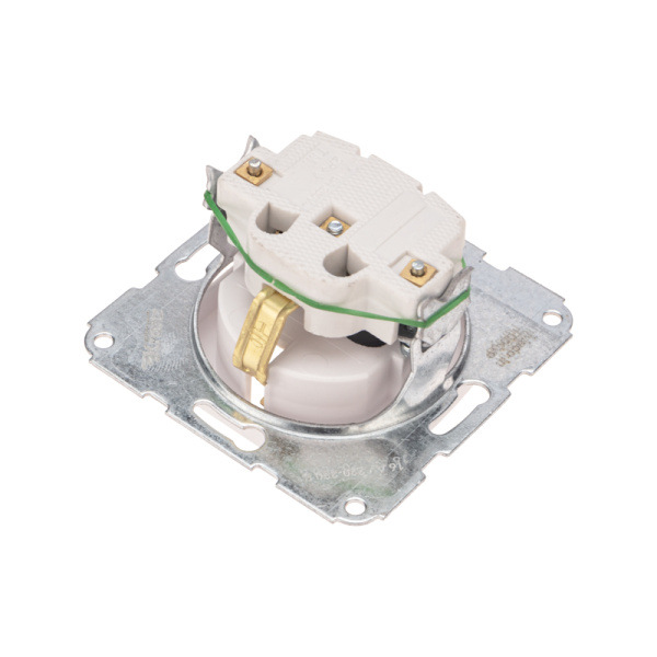 DEA Розетка 1-ая с/з з/ш с/у 16А мех. Бел KRANZ  