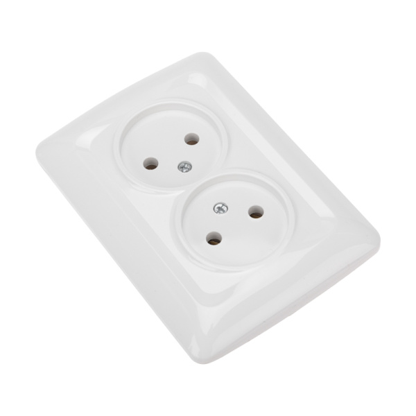 DEA Розетка 2-ая б/з с/у 10А  Бел KRANZ  