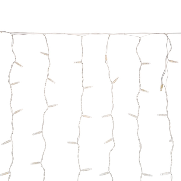 Гирлянда светодиодная Занавес 2x0,8м 160 LED ЗЕЛЕНЫЙ прозрачный ПВХ IP65 постоянное свечение 230В соединяется NEON-NIGHT шнур в комплекте