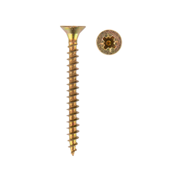 Саморез универсальный 4,0х40мм, желтый цинк, пакет (800 шт/уп) KRANZ