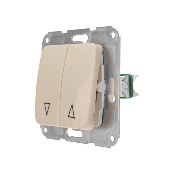 DEA Выключатель для жалюзи 2кл с/у 10А мех. Беж KRANZ 