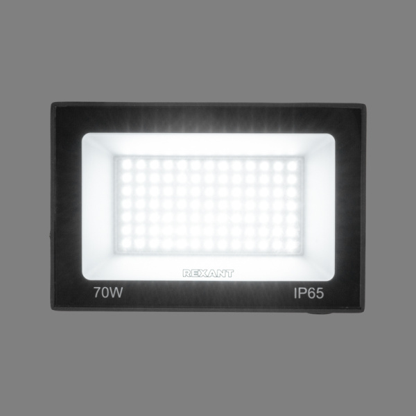 Прожектор светодиодный СДО 70Вт 5600Лм 6500К холодный свет, черный корпус REXANT