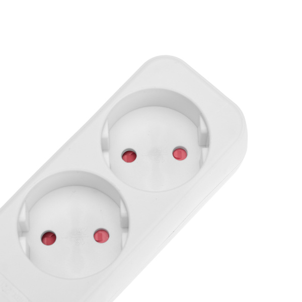 Удлинитель STANDARD 2 гнезда, 1,5м, 2х1,0мм², б/з, белый REXANT