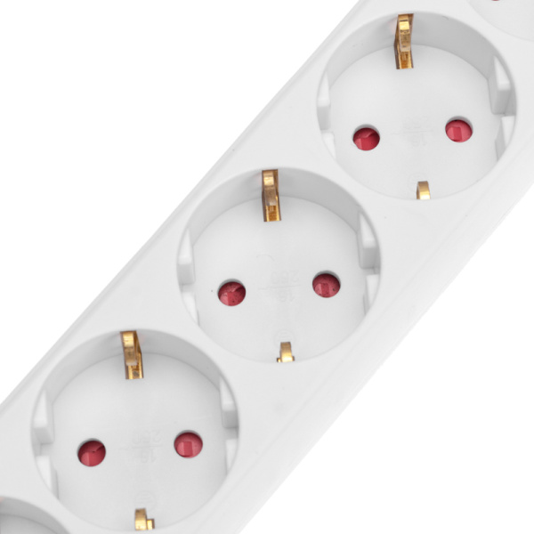 Удлинитель STANDARD 5 гнезд, 5м, 3х1,0мм², с/з, белый REXANT