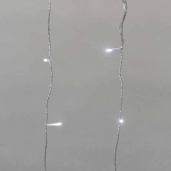 Гирлянда Дождь светодиодный 2х3м, эффект мерцания, прозрачный провод, IP44, 230В, диоды БЕЛЫЕ, 300LED NEON-NIGHT