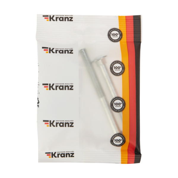 Болт мебельный DIN 603, 8,0х90мм, пакет (2 шт/уп) KRANZ