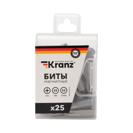 Бита PH2х25 мм для шуруповерта (упак. 25 шт.) Kranz