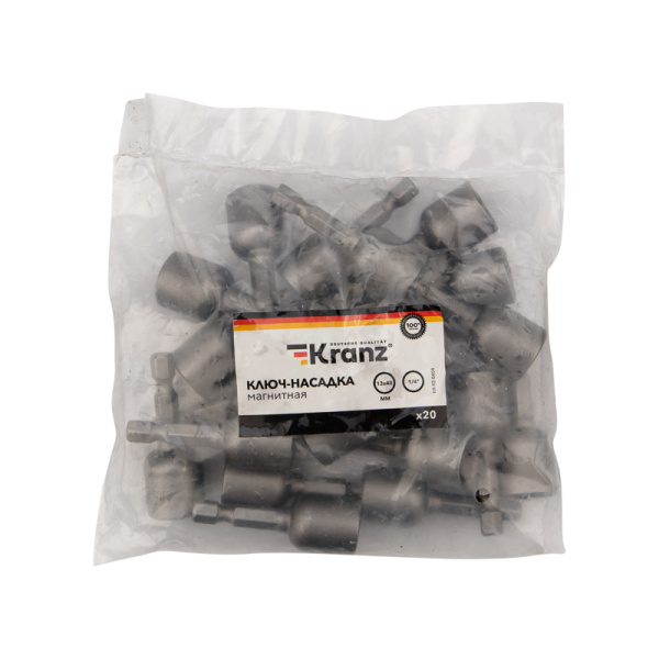 Ключ-насадка 13х48 мм, 1/4" магнитная (упак. 20 шт.) Kranz