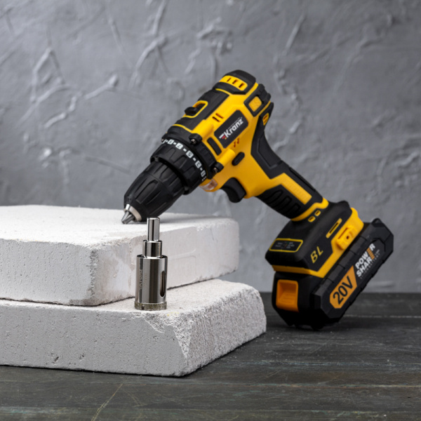 Коронка алмазная 25мм по керамограниту с центровочным сверлом KRANZ