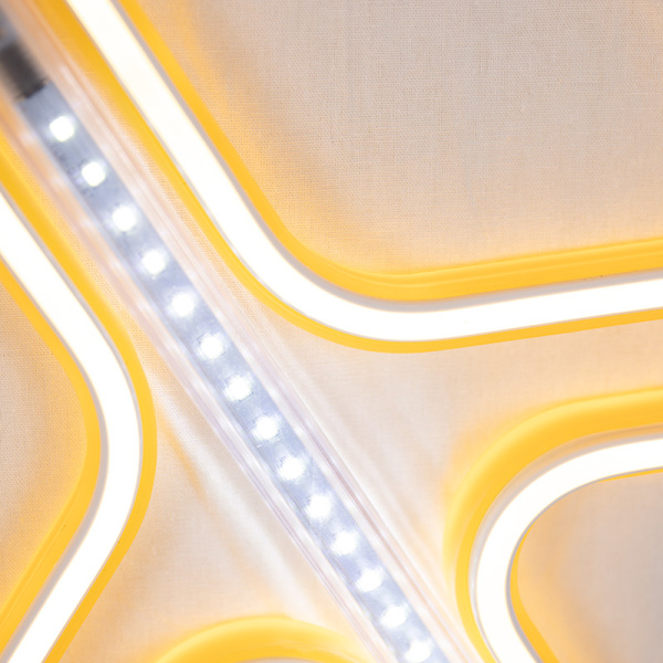 Фигура Снежинка из гибкого неона с эффектом тающих сосулек, 60х60 см, цвет свечения теплый белый/белый NEON-NIGHT