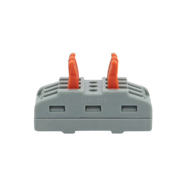 Клемма СМК 222-423 проходная 3 полюса (0,08-4 мм²), серая (25 шт./уп.) REXANT