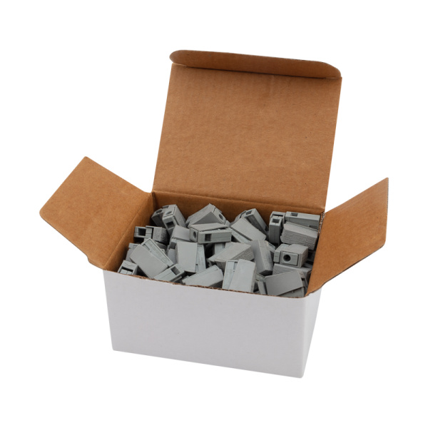 Строительно-монтажная клемма СМК 224-101 для светильника на 1 проводник (0,2-2,5)/(0,14-2,5) мм², серая (100 шт./уп.) REXANT