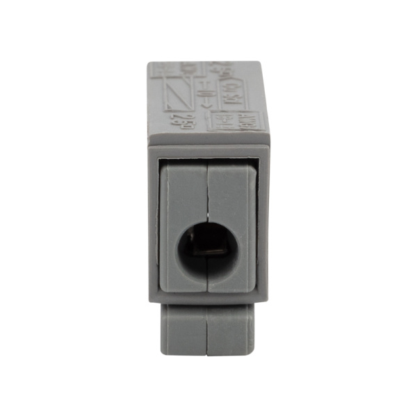 Строительно-монтажная клемма СМК 224-101 для светильника на 1 проводник (0,2-2,5)/(0,14-2,5) мм², серая (100 шт./уп.) REXANT