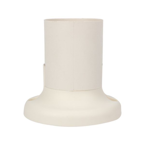 Патрон пластиковый настенный Е27 прямой, белый REXANT