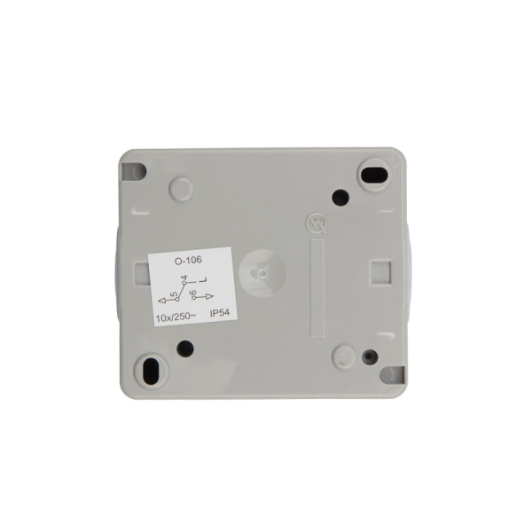 Переключатель проходной INDUSTRIAL IP54, о/у, серый KRANZ