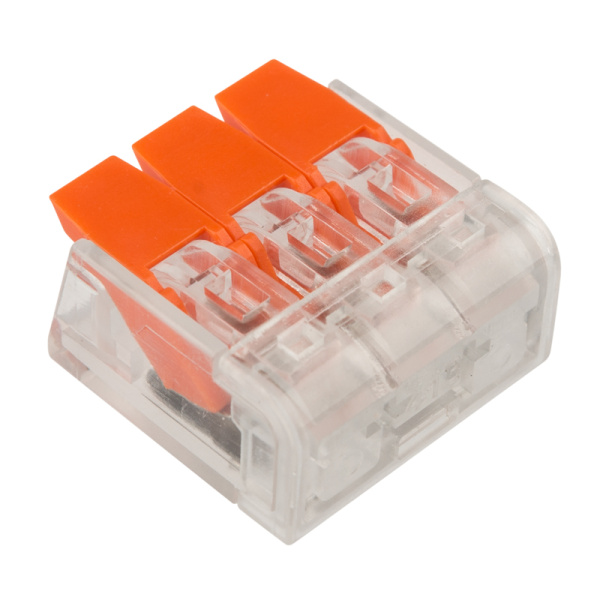 Универсальная компактная клемма СМК 221-413, 3-проводная до 4,0 мм² (20 шт./уп.) REXANT