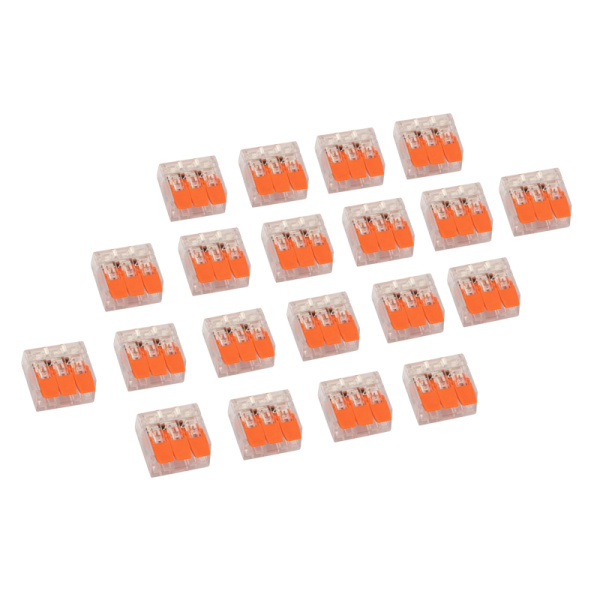 Универсальная компактная клемма СМК 221-413, 3-проводная до 4,0 мм² (20 шт./уп.) REXANT