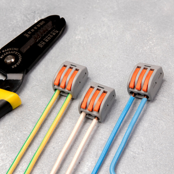 Универсальная клемма СМК 222-413, 3-проводная серая 0,08-2,5/4 мм² (20 шт./уп.) REXANT