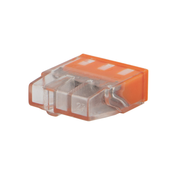 Экспресс-клемма с пастой REXANT СМК 2273-243, 3-проводная 0.5-2.5 мм², прозрачная, блистер (5 шт./уп.)