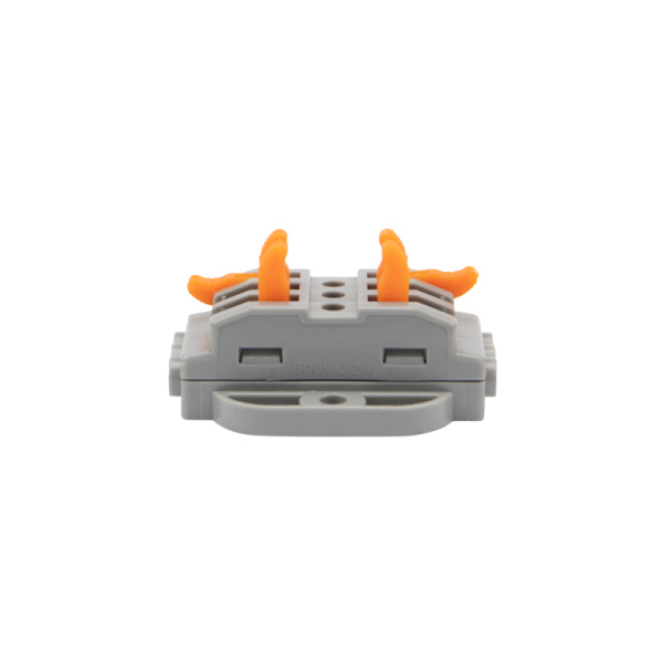 Клемма СМК 222-423P проходная 3 полюса, с монтажной площадкой (0,08-4 мм²), серая (блистер 5 шт./уп.) REXANT