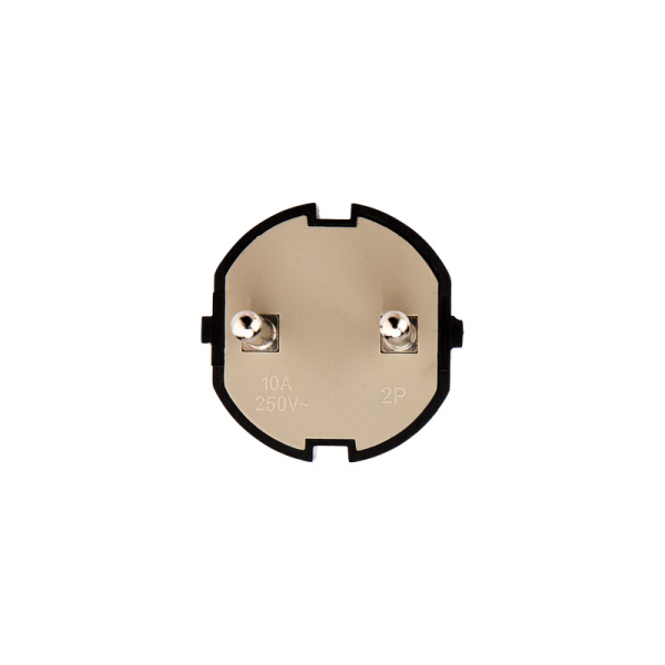 Вилка прямая без з/к 6А черная REXANT