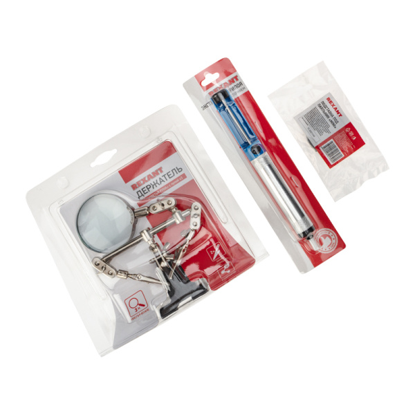 Набор К22 для пайки вспомогательный (держатель Третья рука, подставка, экстрактор) REXANT