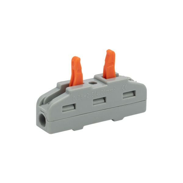 Клемма СМК 222-421 проходная 1 полюс (0,08-4 мм²), серая (5 шт./уп.) REXANT